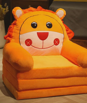 Opvouwbare Kinderfauteuil 2-in-1 | Pluche Cartoon Stoel voor Kinderkamer