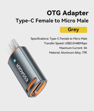 Essager USB 3.0 OTG Adapter: Type-C & USB-A naar Micro/iPhone Converter