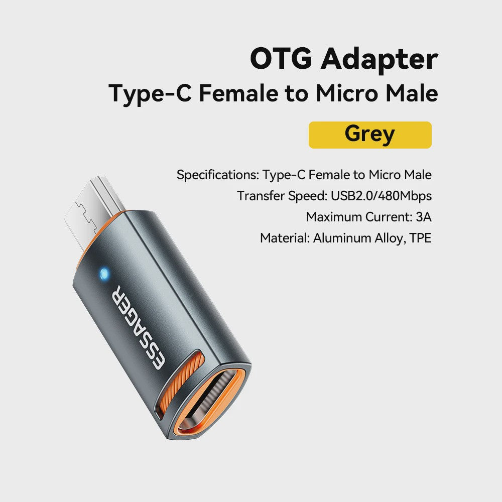 Essager USB 3.0 OTG Adapter: Type-C & USB-A naar Micro/iPhone Converter
