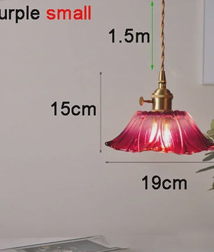 Moderne Glas Glasmozaïek Bloem Hanglamp - Sfeervolle Verlichting voor Woonkamer & Slaapkamer