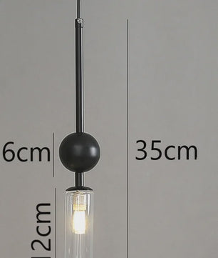Luxe Scandinavische Hanglamp Goud/Zwart met Glas - Sfeervolle Verlichting voor Eetkamer, Slaapkamer of Nachtkastje