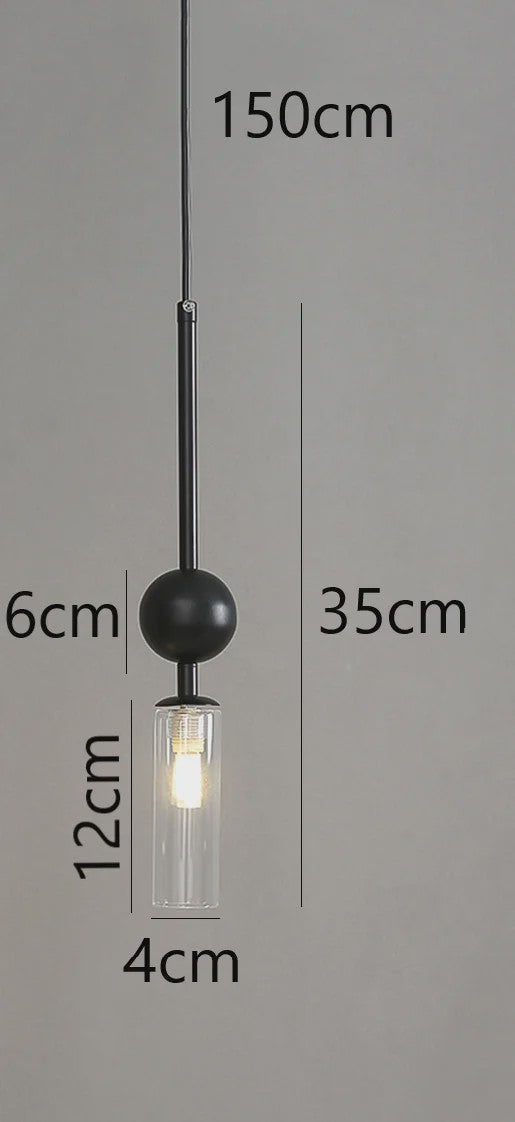 Luxe Scandinavische Hanglamp Goud/Zwart met Glas - Sfeervolle Verlichting voor Eetkamer, Slaapkamer of Nachtkastje