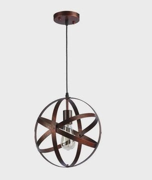 Industriële Metalen Hanglamp - Sfeervolle Bolvormige Kooi Lamp met E27 Fitting