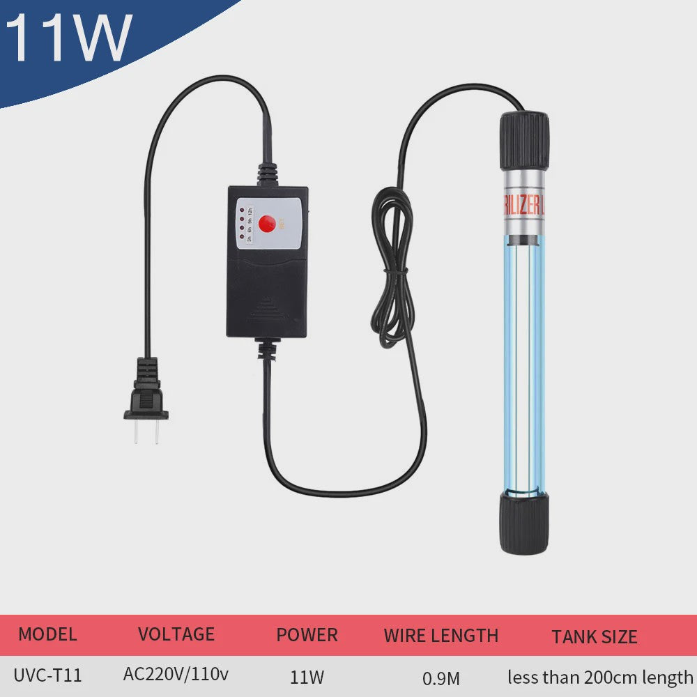 Krachtige Aquarium UV Sterilisator Lamp - 5-11W Onderwater Reiniging