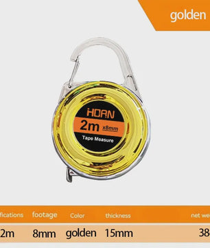 Mini Rolbandmaat met Sleutelhanger - 2 Meter Staal - Compact & Multifunctioneel
