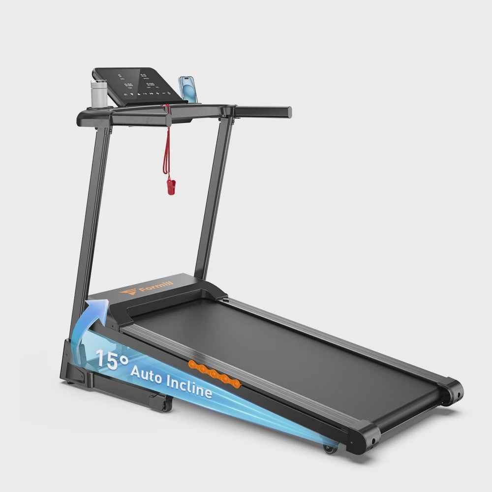Formill FT61 Opvouwbare Loopband: 3.0HP Motor, 15% Helling, 13.5km/u, Schokabsorberend & Stil