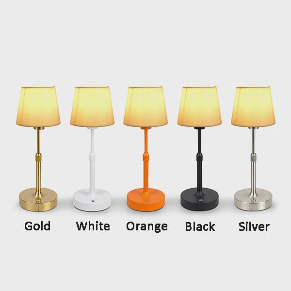 Draadloze Tafellamp met Stoffen Kap - Oplaadbaar & Dimbaar met Touch Switch - Warm Licht