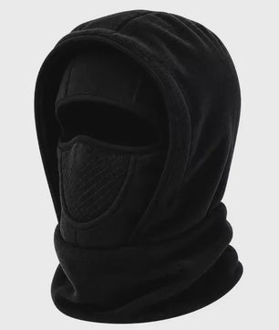 Multifunctionele Winter Balaclava met Capuchon: Fleece Nekwarmer & Winddicht Gezichtsmasker voor Buitenactiviteiten
