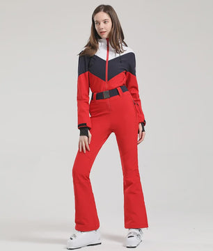 Dames Winter Ski-overall One Piece - Waterdicht, Winddicht & Warm - Outdoor Snowboard Jumpsuit