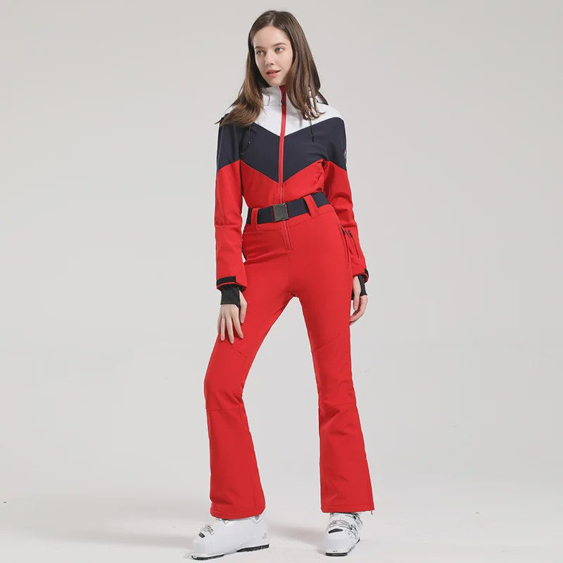 Dames Winter Ski-overall One Piece - Waterdicht, Winddicht & Warm - Outdoor Snowboard Jumpsuit