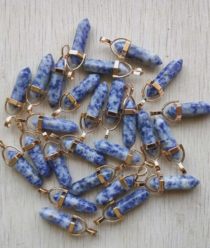 Natuurlijke Groene Aventurijn Kristal Pilaren Hangers - 24 Stuks Set voor Sieraden Maken