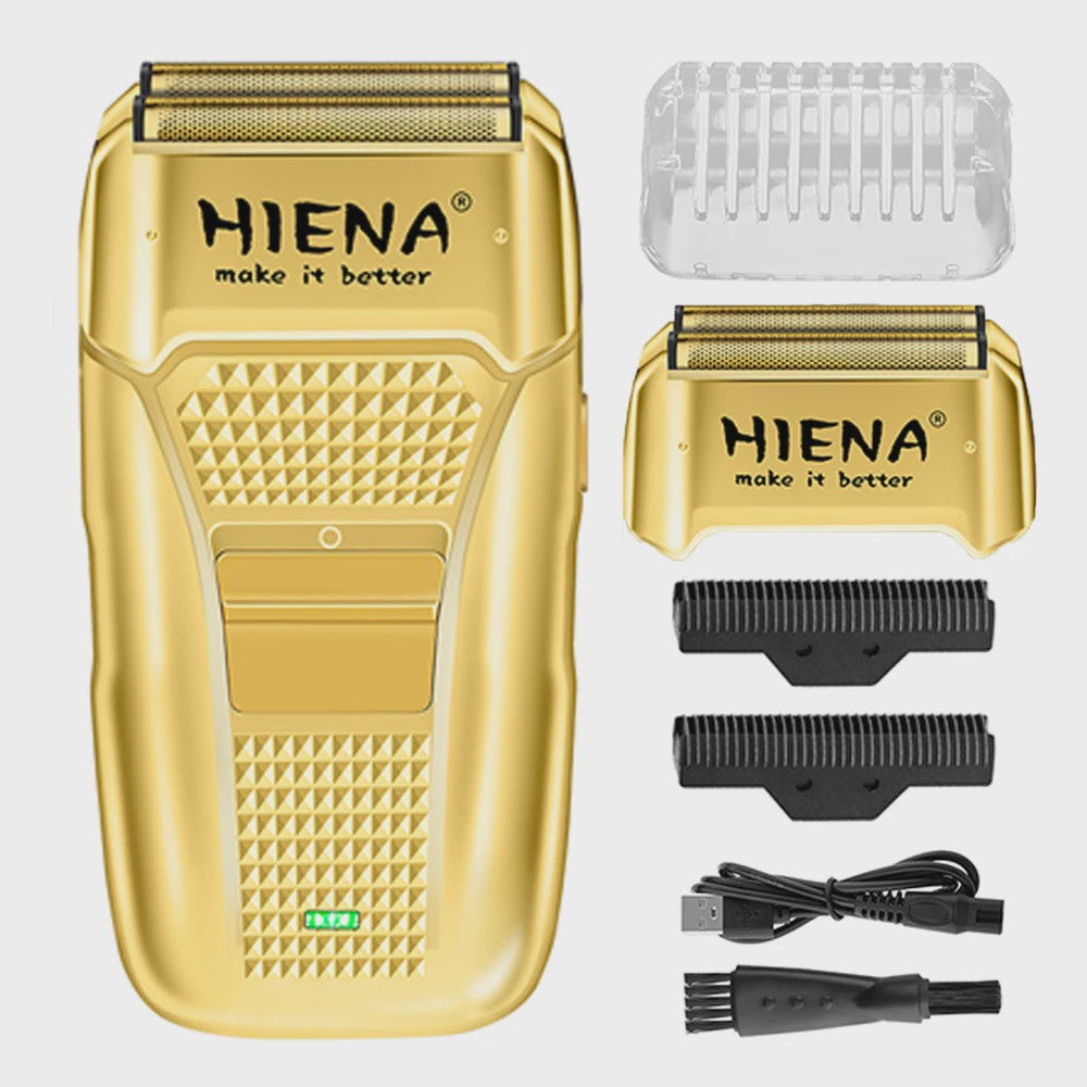 HIENA Pro Elektrische Scheerapparaat voor Mannen - Oplaadbaar, Metalen Behuizing
