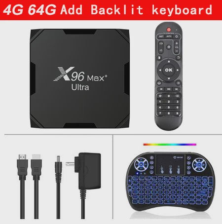 X96 MAX Plus Ultra Android 11 TV Box - 4K/8K Media Player met S905X4 Quad Core & 4GB RAM