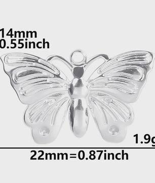 Set van 5 Zilverkleurige Stainless Steel Bedels: Ster, Maan, Zon, Vlinder, Roos & Ojo Turco