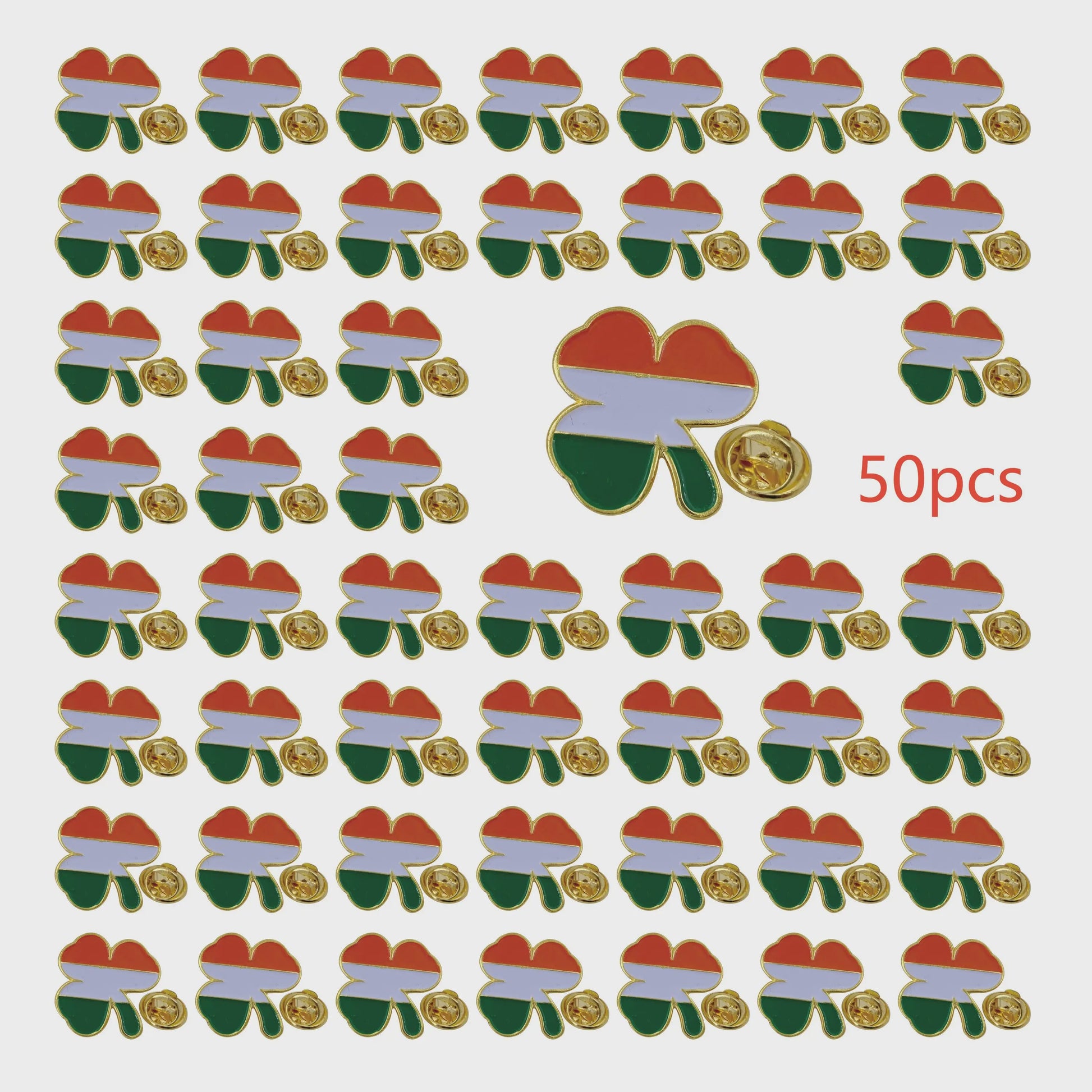 Ierse Klavertje Vier Speldjes - St. Patrick's Day - 5, 10, 50 of 100 Stuks
