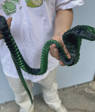 Flexibele 3D Geprinte Cobra Statue - Kleurrijk & Buigzaam - 90cm & 130cm - Uniek Cadeau