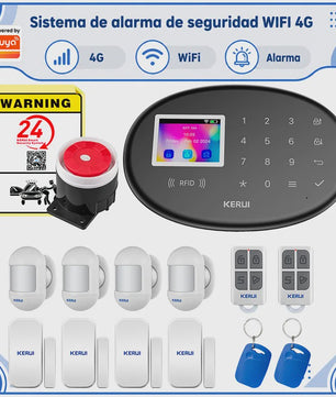 KERUI W20 WiFi GSM Alarmsysteem met Tuya Smart App - Draadloze Home Security Kit