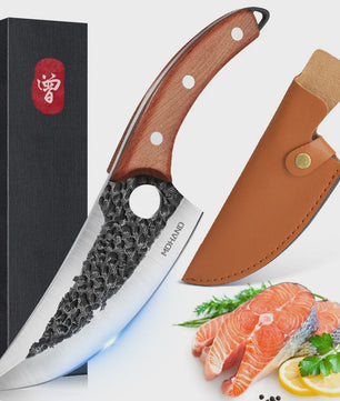 Professionele Handgesmede Keukenmes Set - Roestvrij Staal, Scherpe Snede, Ergonomisch Handvat