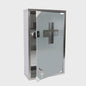 Afsluitbare Medicijnkast RVS met Kruis - Wandmontage - 2/3/4 Laags - Zwart of Zilver