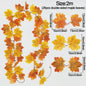 Herfst Slinger met Maple Bladeren - Kunstblad Slinger voor Thanksgiving, Halloween & Feestdecoratie