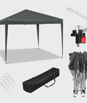 WOLTU Pop-Up Pagodetent 3x3m - Waterdicht & UV-beschermend - Partytent, Tuinpaviljoen, Feesttent