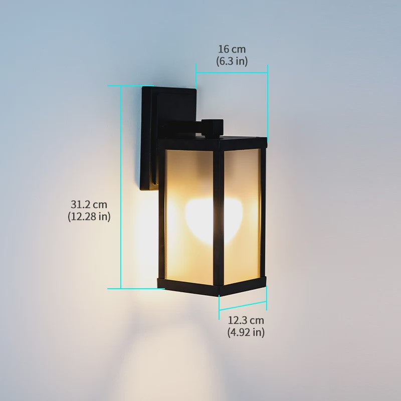 Moderne Zwarte Aluminium Buitenlamp IP55 Waterdicht - Wandlamp voor Tuin, Garage & Entree