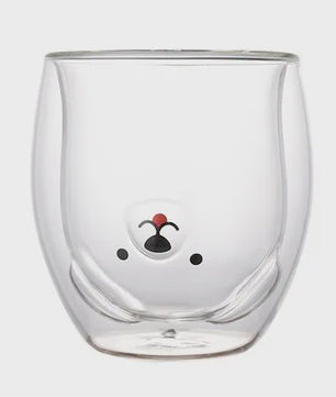 Dubbelwandige Glazen Mok met Schattige Dierenprint - Koffie & Theeglas