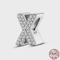 925 Sterling Zilver Letter Bedels A-Z met Zirkonia - Personaliseer je Armband