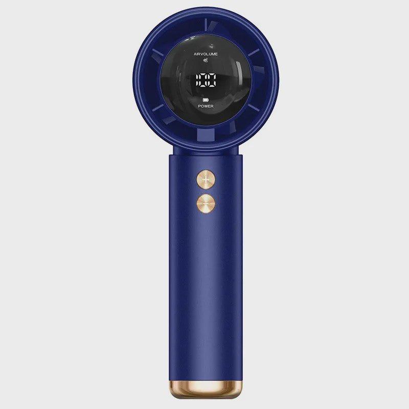 Draagbare Mini Ventilator met LED Display - 5 Snelheden, USB Oplaadbaar