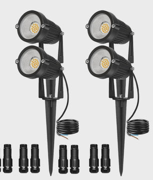 Waterdichte LED Tuinspot 7W Warm Wit met Grondspies - IP65 Buitenverlichting