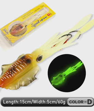 Zachte Inktvis Kunstaas 60g Luminous UV - Diepzee Vissen Trolling Lure