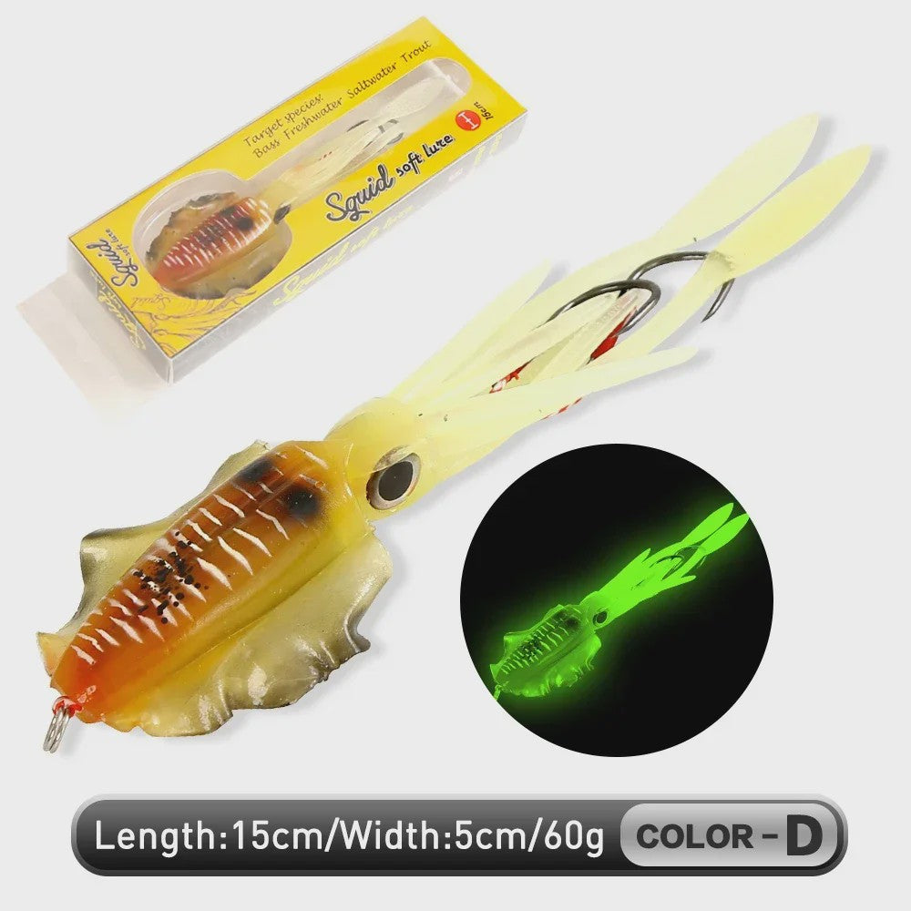 Zachte Inktvis Kunstaas 60g Luminous UV - Diepzee Vissen Trolling Lure