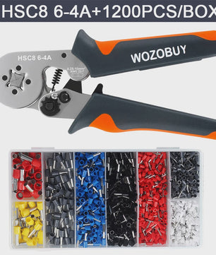 Professionele Krimptang Set voor Ferrules (0.25-10mm²) met Diverse Draadklemmen
