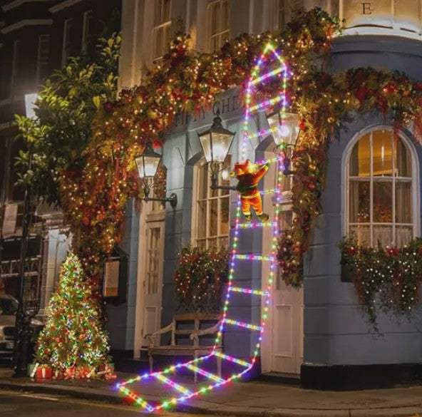 Kerstman Klimladder LED Verlichting - 1.5/3M - USB Plug - 8 Modi