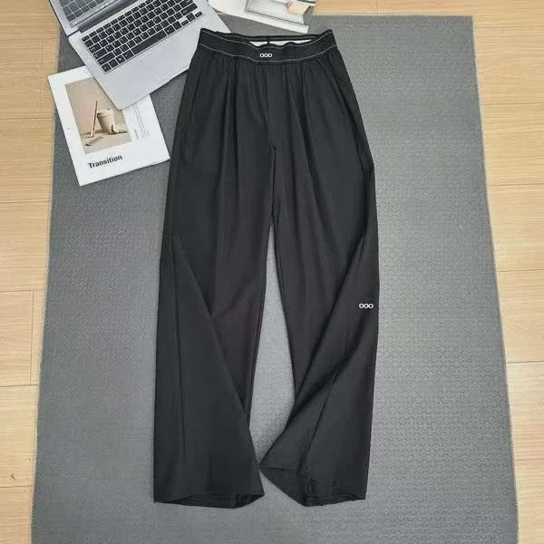 Dames Zomer Broek Hoge Taille Wijde Pijpen Ademend Casual Yoga Sweatpants