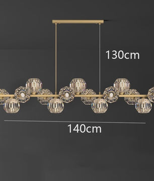 Moderne LED Plafondlamp - Hanglamp met Kristallen Bollen voor Woonkamer & Eetkamer