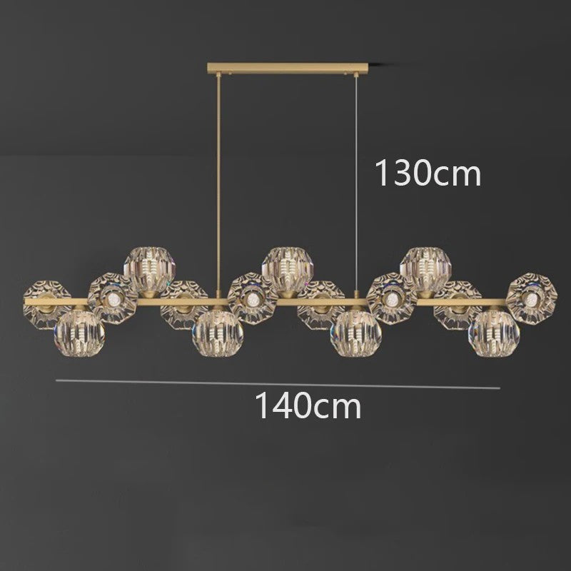 Moderne LED Plafondlamp - Hanglamp met Kristallen Bollen voor Woonkamer & Eetkamer