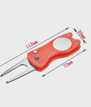 Opvouwbare Golf Divot Reparatie Tool met Magnetische Bal Marker