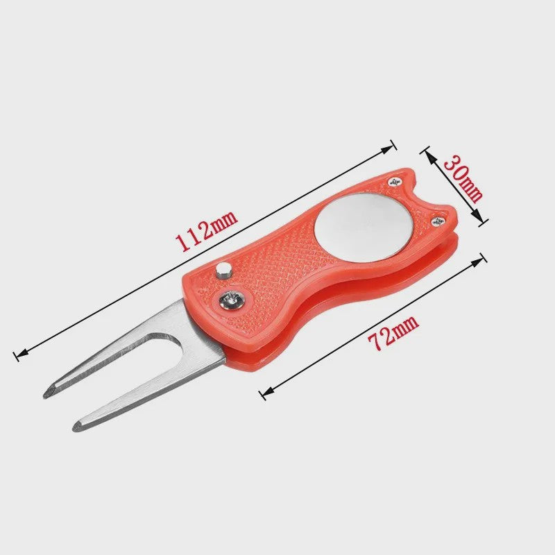 Opvouwbare Golf Divot Reparatie Tool met Magnetische Bal Marker