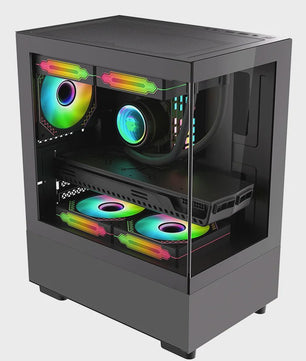 WJCOOLMAN Xuanwu Mini/Pro PC Behuizing - M-ATX/ITX, 270° Panoramisch Uitzicht