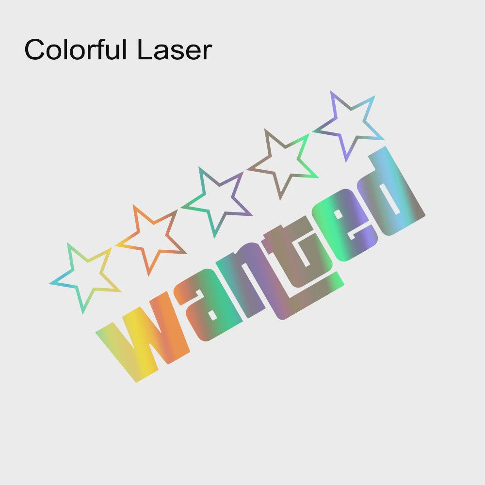 Wanted Vinyl Sticker Set - GTA Stijl Decals voor Auto, Motor & Laptop