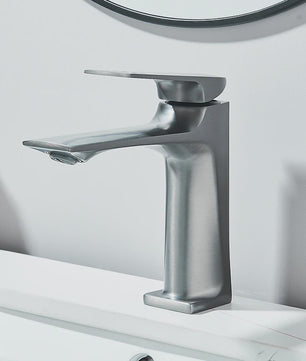 Moderne Wastafelkraan Messing - Enkel Hendel Mixer - Warm & Koud Water