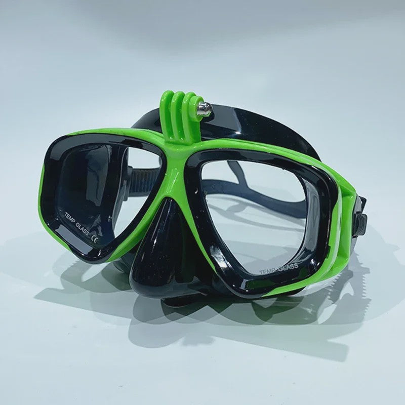Professionele Duikset: Duikbril met GoPro Mount & All-Dry Snorkel voor Scuba Diving