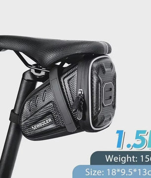 Waterdichte Fiets Zadel Tas met Reflecterende Strepen & Slimme Verlichting
