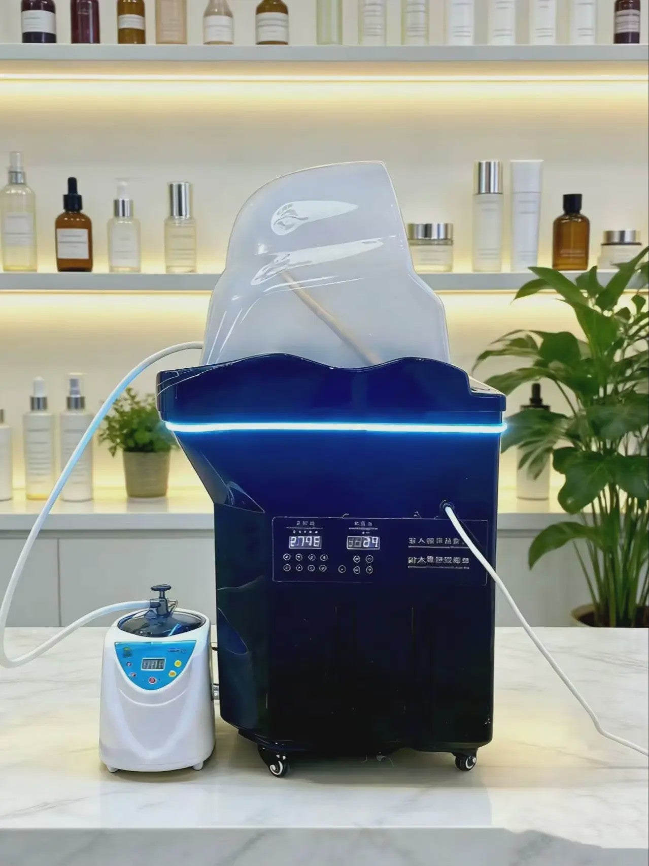 Professionele Haarspoelbak met Watercirculatie en Mobiel Ontwerp