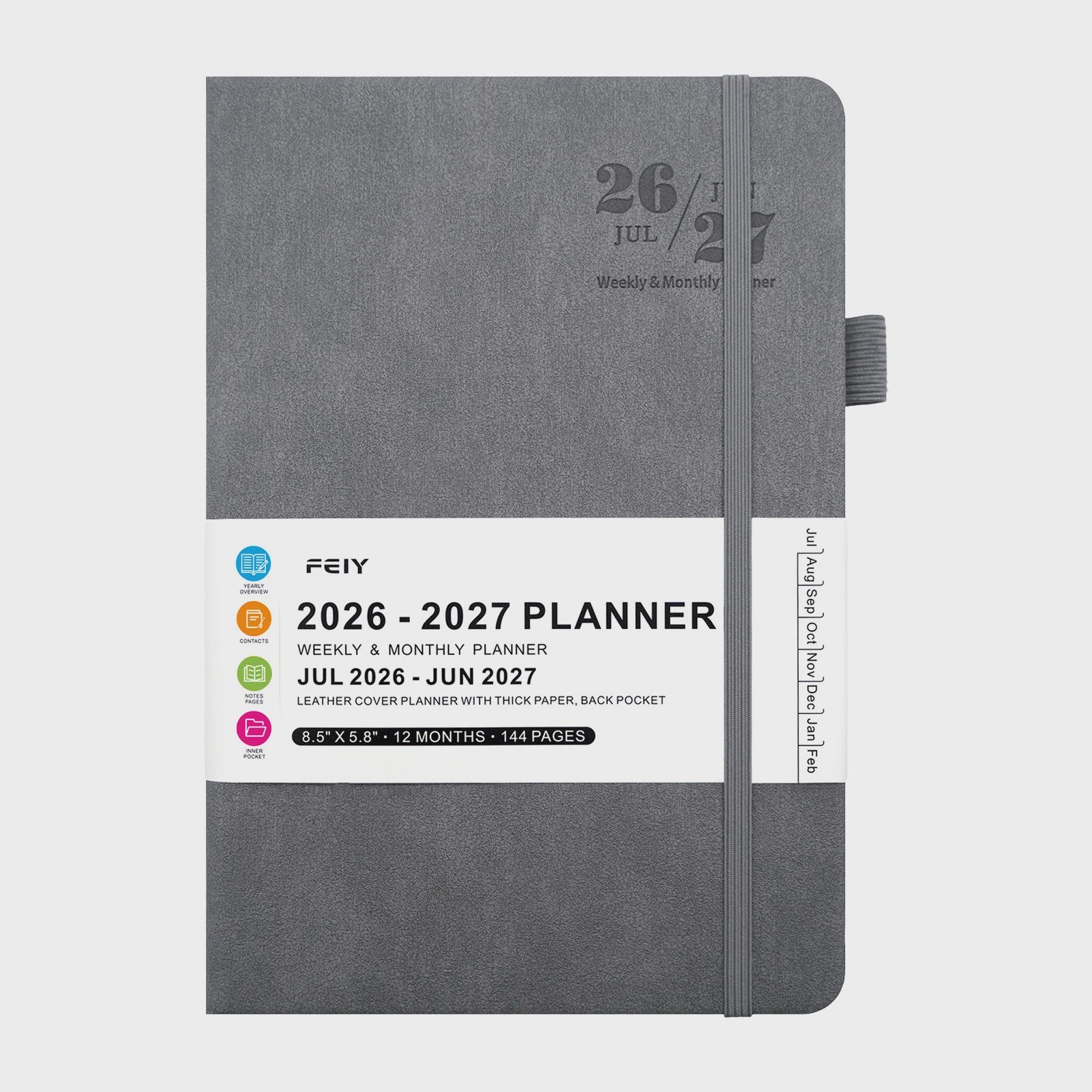 Minimalistische A5 Planner 2026-2027: Dagelijks & Wekelijks Boek voor Werk en Studie