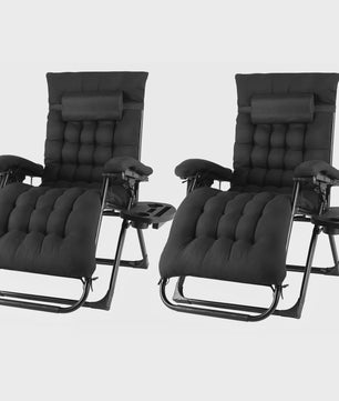 Opvouwbare Luxe Loungestoel met Comfortabel Katoen Kussen - Verstelbaar tot 160kg