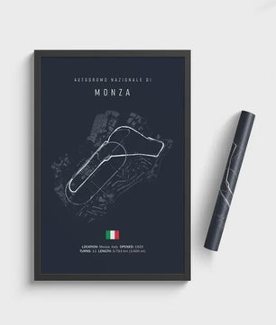 F1 Circuit Poster: Monaco Imola Track Art - Stijlvolle Motorsport Wall Art