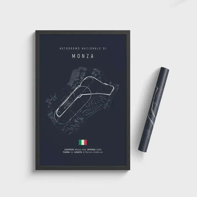 F1 Circuit Poster: Monaco Imola Track Art - Stijlvolle Motorsport Wall Art