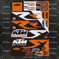 KTM "Ready To Race" Motor Stickers Set - Logo's & Decals voor Duke, RC390, Adventure